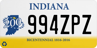 IN license plate 994ZPZ