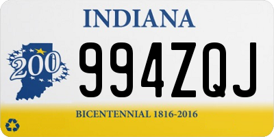 IN license plate 994ZQJ