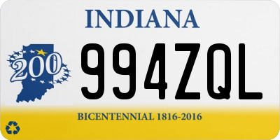 IN license plate 994ZQL