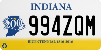 IN license plate 994ZQM