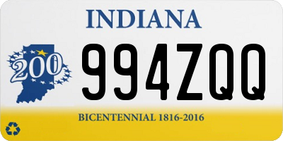 IN license plate 994ZQQ