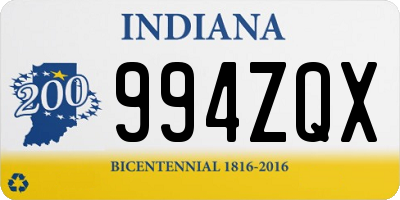 IN license plate 994ZQX