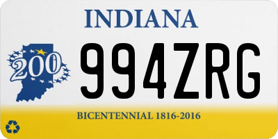 IN license plate 994ZRG