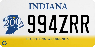 IN license plate 994ZRR