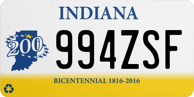 IN license plate 994ZSF