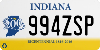 IN license plate 994ZSP