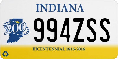 IN license plate 994ZSS