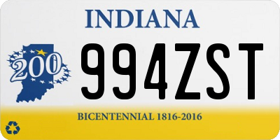 IN license plate 994ZST