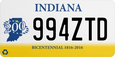 IN license plate 994ZTD