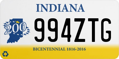 IN license plate 994ZTG