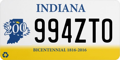 IN license plate 994ZTO