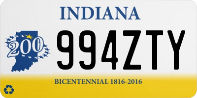 IN license plate 994ZTY