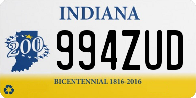 IN license plate 994ZUD