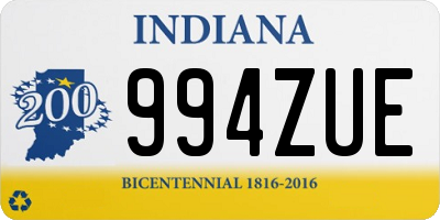 IN license plate 994ZUE