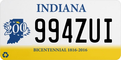 IN license plate 994ZUI