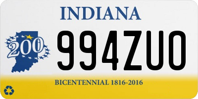 IN license plate 994ZUO