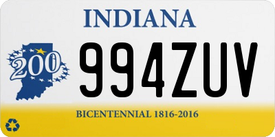 IN license plate 994ZUV