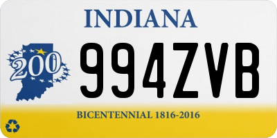 IN license plate 994ZVB