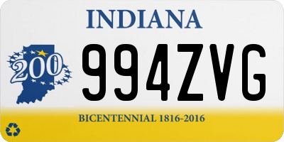 IN license plate 994ZVG