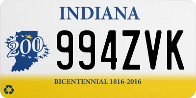 IN license plate 994ZVK