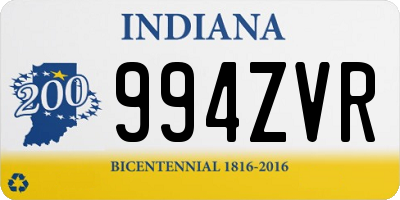 IN license plate 994ZVR