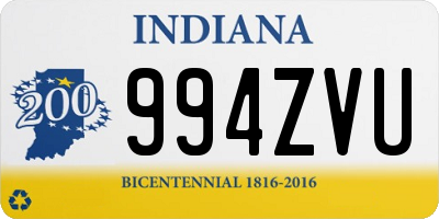 IN license plate 994ZVU