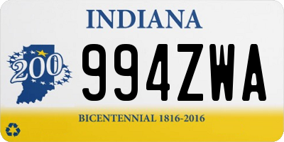 IN license plate 994ZWA