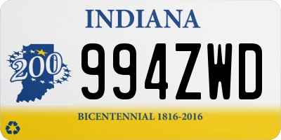 IN license plate 994ZWD