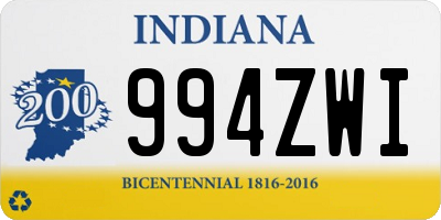 IN license plate 994ZWI