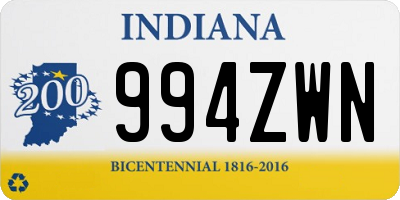 IN license plate 994ZWN