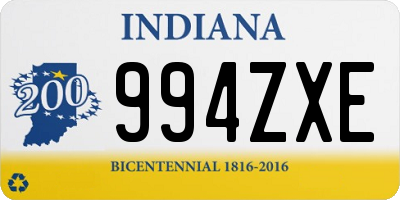 IN license plate 994ZXE