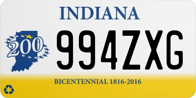 IN license plate 994ZXG