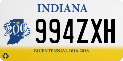 IN license plate 994ZXH