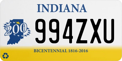 IN license plate 994ZXU