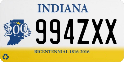 IN license plate 994ZXX