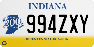 IN license plate 994ZXY