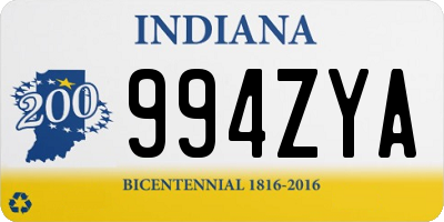 IN license plate 994ZYA