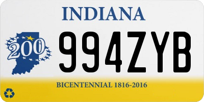 IN license plate 994ZYB