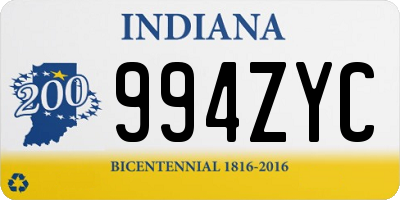 IN license plate 994ZYC