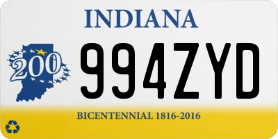 IN license plate 994ZYD