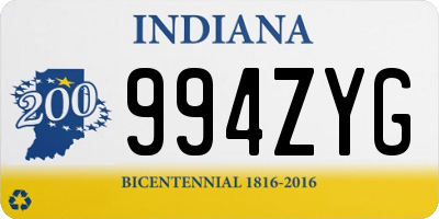 IN license plate 994ZYG