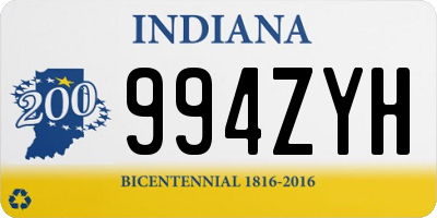 IN license plate 994ZYH