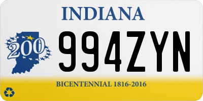 IN license plate 994ZYN