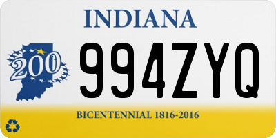 IN license plate 994ZYQ