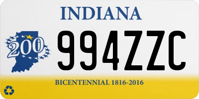 IN license plate 994ZZC