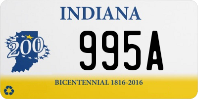 IN license plate 995A