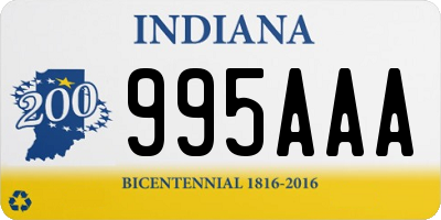 IN license plate 995AAA