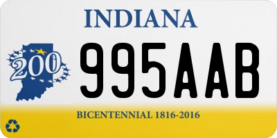 IN license plate 995AAB