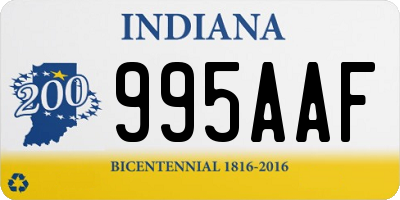 IN license plate 995AAF