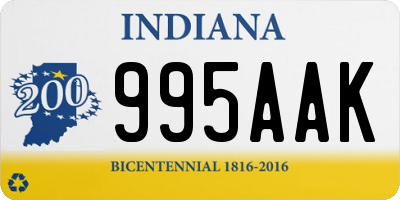 IN license plate 995AAK